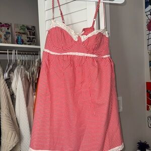 Red Gingham Women's Dress